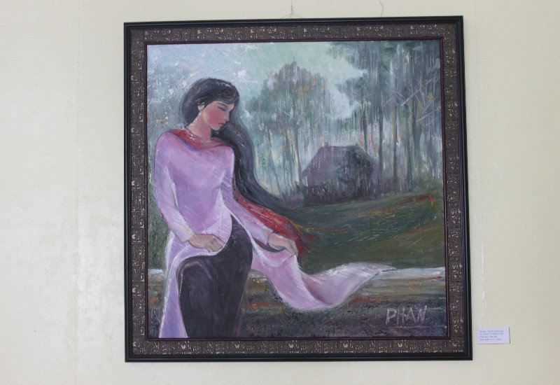 Painting at an exhibition in Đà Lạt city