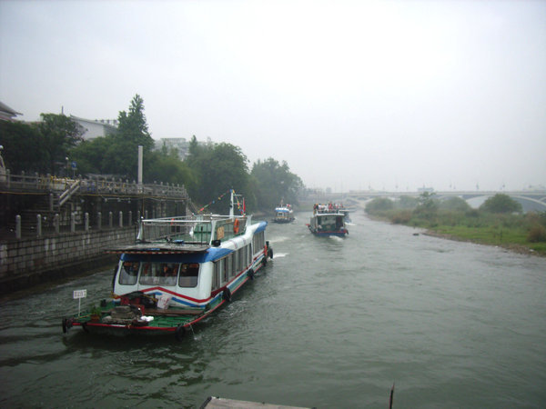 Boats on the Li river 