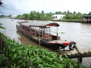 Tourist boat in the Mekong Delta