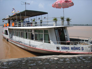Tourist boat on the Red River tour - Hanoi