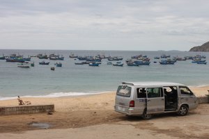 Van and boats - Quy Nhơn city