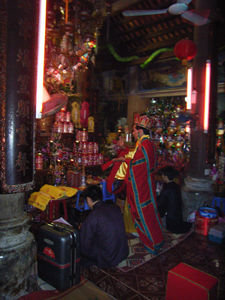 Three monks at Đại Lộ temple