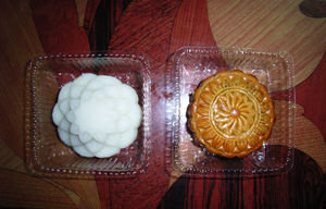Two types of moon cakes