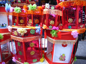 One of the traditional lanterns