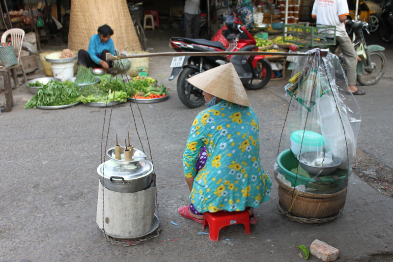 At a market in Trà Vinh city, Mekong Delta 