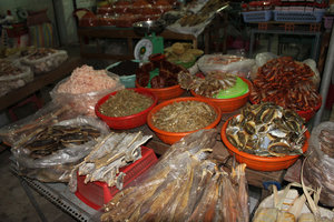 Sea food products in Hà Tiên town