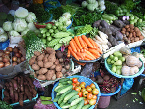 At a market in the Mekong Delta