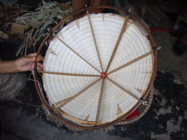 Frame for making a conical hat