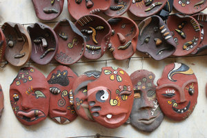 Ceramic masks in Bát Tràng village, Hanoi