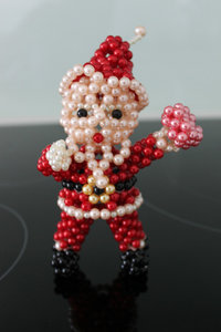 Santa Clause made from plastic pieces