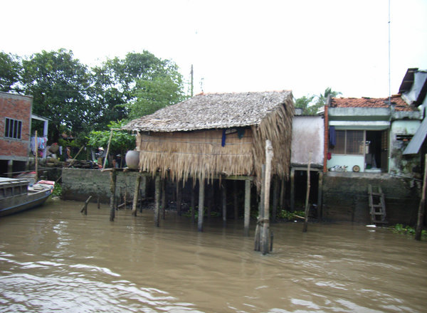 A poor house by the Mekong river