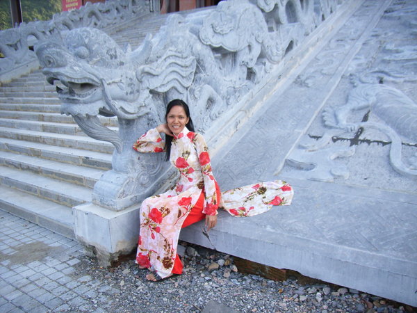 Stone dragon outside the pagoda (Nov 2008)
