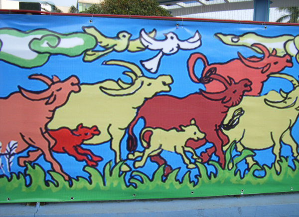 Painting of the buffaloes 