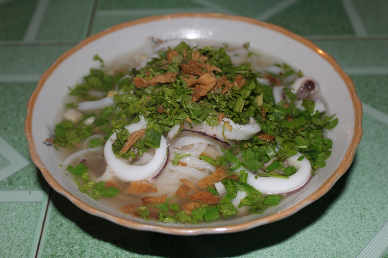 Squid noodle soup (Phở mực) - Phú Quý island