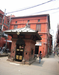 A temple along the street in Thamel