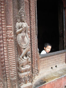 A kid at Kathmandu square