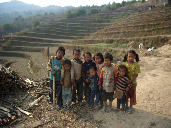 Nepalese children at a village