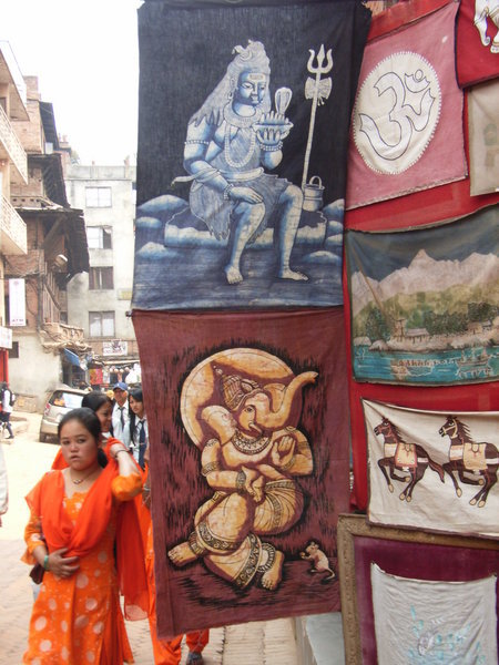 At a shop in Bhaktapur