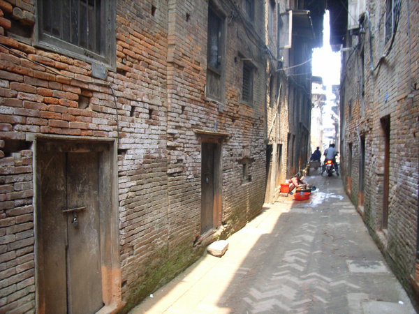 Inside an alley