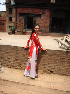At a temple in Bhaktapur