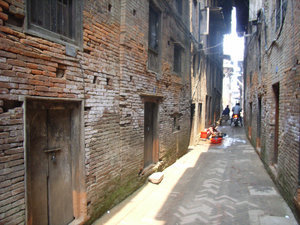 Inside an alley