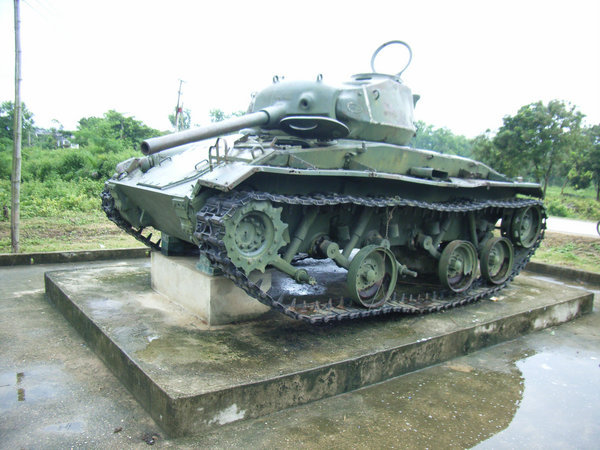 Tank near the French headquarters