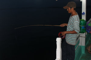 Catching squid on the tour in Phú Quốc island