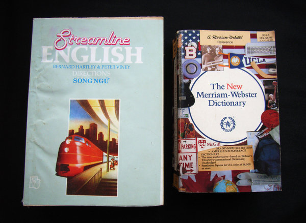 English book and dictionary