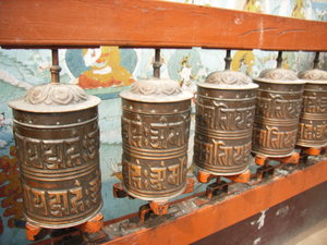 Prayer wheels of the Tibetan people