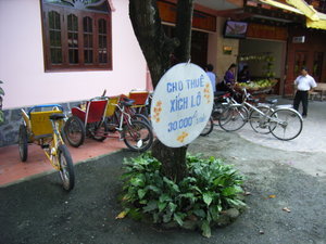Cyclos for rent at Mỹ Khánh village
