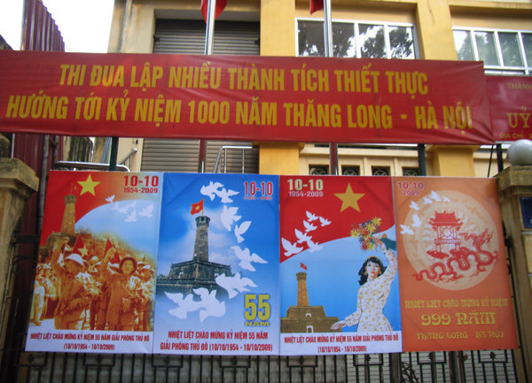 Propaganda for the events in Hanoi