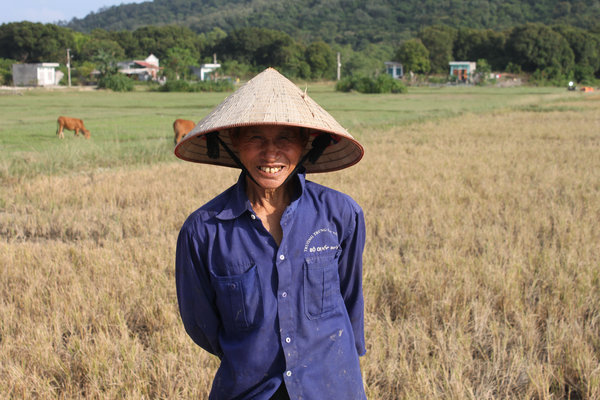 A farmer on Cô Tô island, Vietnam