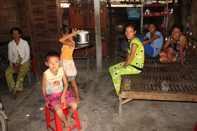A Khmer family in Trà Vinh, Mekong Delta, Vietnam