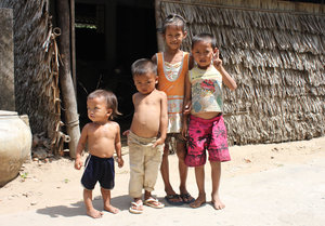 Khmer children in Trà Vinh, Mekong Delta, Vietnam
