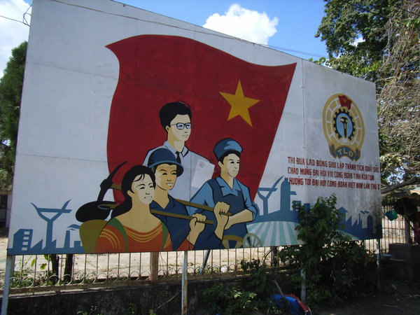 Poster in Kon Tum city