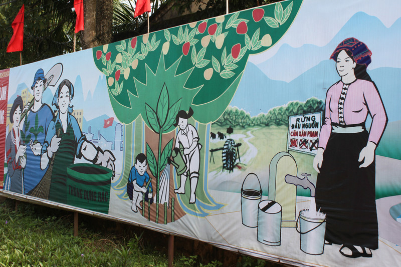 Protection of forest - Poster in Kim Bôi town of Hòa Bình province