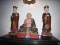 Buddha statues on an altar