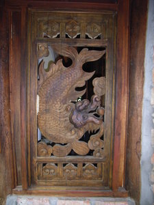 A wood carved window