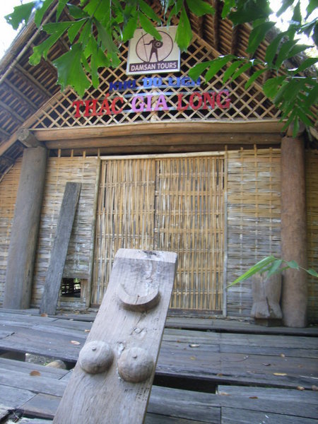 Long house of the Ede at Gia Long waterfall