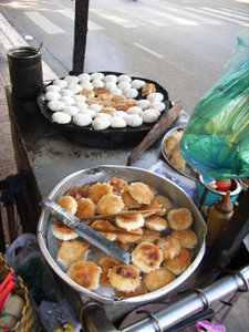 Pancakes sold at a street-side stall