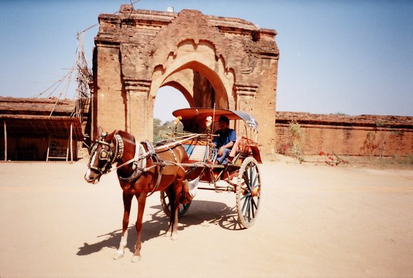 My horse cart in Old Bagan, Myanmar