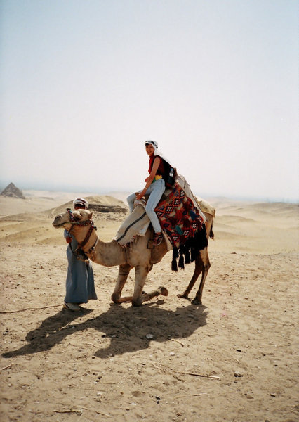 Camel ride in Giza pyramids, Egypt
