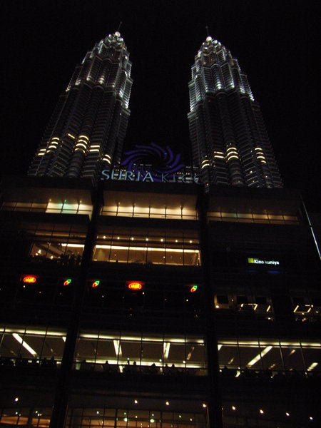 The Twin Towers at night