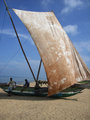 A boat on the beach in Negombo 
