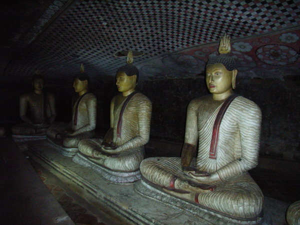 Inside the Cave Temple in Dambulla