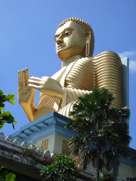 Buddha statue at the Golden Temple in Dambulla