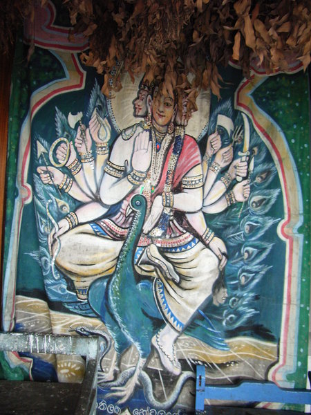 Painting outside the Cave Temple in Dambulla