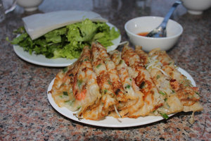 Bánh xèo pancakes at Mỹ Khê beach, Quảng Ngãi province