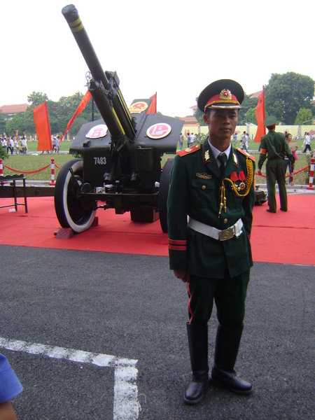 A soldier at Hanoi citadel