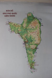 Map of Phú Quốc island
